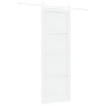 vidaXL Ușă glisantă Manual Alb 83 x 232 cm Lemn masiv de pin și oțel vidaXL Ușă glisantă Manual Alb 83 x 232 cm Lemn masiv de pin și oțel