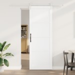 vidaXL Ușă glisantă Manual Alb 83 x 232 cm Lemn masiv de pin și oțel vidaXL Ușă glisantă Manual Alb 83 x 232 cm Lemn masiv de pin și oțel