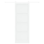 vidaXL Ușă glisantă Manual Alb 83 x 232 cm Lemn masiv de pin și oțel vidaXL Ușă glisantă Manual Alb 83 x 232 cm Lemn masiv de pin și oțel
