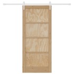 vidaXL Ușă glisantă Manual Natural și alb 86 x 198.5 cm vidaXL Ușă glisantă Manual Natural și alb 86 x 198.5 cm