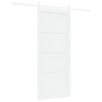 vidaXL Ușă glisantă Manual Alb 86 x 198.5 cm Lemn masiv de pin și oțel vidaXL Ușă glisantă Manual Alb 86 x 198.5 cm Lemn masiv de pin și oțel