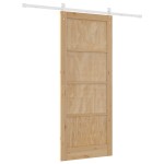 vidaXL Ușă glisantă Manual Natural și alb 86 x 211 cm