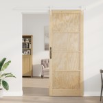 vidaXL Ușă glisantă Manual Natural și alb 93 x 232 cm vidaXL Ușă glisantă Manual Natural și alb 93 x 232 cm