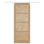 vidaXL Ușă glisantă Manual Natural și alb 93 x 232 cm vidaXL Ușă glisantă Manual Natural și alb 93 x 232 cm