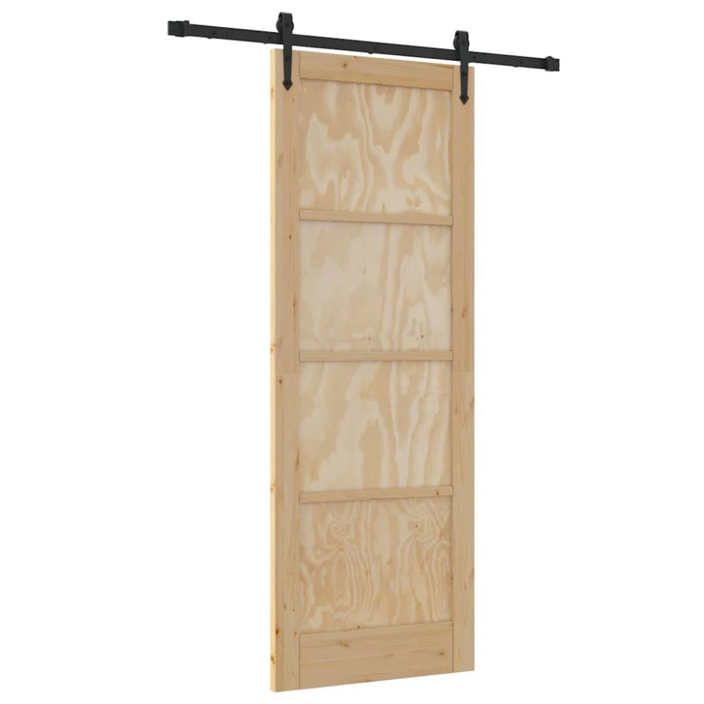 vidaXL Ușă glisantă Manual ORKDAL Maro 78 x 211 cm Lemn masiv de pin