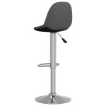 vidaXL Scaune de bar, 2 buc., gri închis, material textil