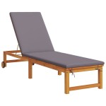 vidaXL Șezlong 2 pcs Maro 53 x 202 x 89cm Lemn masiv de acacia vidaXL Șezlong 2 pcs Maro 53 x 202 x 89cm Lemn masiv de acacia