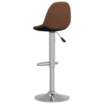 vidaXL Scaune de bar, 2 buc., maro, material textil vidaXL Scaune de bar, 2 buc., maro, material textil