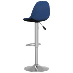 vidaXL Scaune de bar, 2 buc., albastru, material textil vidaXL Scaune de bar, 2 buc., albastru, material textil