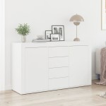 vidaXL Bufet Alb Alb Lemn 120 x 36 x 69 cm Depozitare Bufet Alb vidaXL Bufet Alb Alb Lemn 120 x 36 x 69 cm Depozitare Bufet Alb