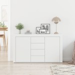vidaXL Bufet Alb Alb Lemn 120 x 36 x 69 cm Depozitare Bufet Alb vidaXL Bufet Alb Alb Lemn 120 x 36 x 69 cm Depozitare Bufet Alb