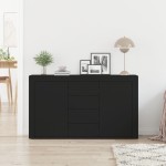 bufet vidaXL Negru Lemn prelucrat 120 x 36 x 69 cm Depozitare Bufet bufet vidaXL Negru Lemn prelucrat 120 x 36 x 69 cm Depozitare Bufet