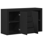 bufet vidaXL Negru Lemn prelucrat 120 x 36 x 69 cm Depozitare Bufet bufet vidaXL Negru Lemn prelucrat 120 x 36 x 69 cm Depozitare Bufet