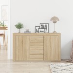 vidaXL Bufet Stejar Sonoma Lemn prelucrat 120 x 36 x 69 cm Depozitare vidaXL Bufet Stejar Sonoma Lemn prelucrat 120 x 36 x 69 cm Depozitare