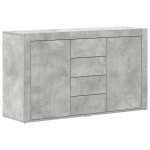 vidaXL Bufet Gri Beton Lemn Prelucrat 120 x 36 x 69 cm Depozitare
