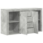 vidaXL Bufet Gri Beton Lemn Prelucrat 120 x 36 x 69 cm Depozitare