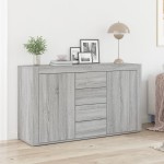 vidaXL Bufet Gri sonoma Lemn prelucrat 120 x 36 x 69 cm Bufet de stocare vidaXL Bufet Gri sonoma Lemn prelucrat 120 x 36 x 69 cm Bufet de stocare
