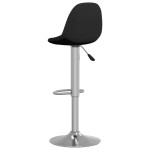 vidaXL Scaune de bar, 2 buc., negru, material textil