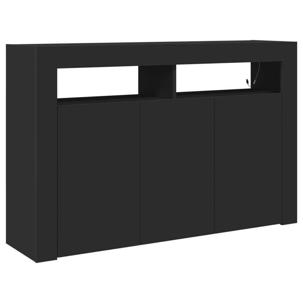 vidaXL Bufet Negru Lemn Ingineresc 116 x 30 x 75 cm Bufet Rectangular