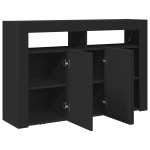 vidaXL Bufet Negru Lemn Ingineresc 116 x 30 x 75 cm Bufet Rectangular vidaXL Bufet Negru Lemn Ingineresc 116 x 30 x 75 cm Bufet Rectangular