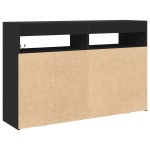 vidaXL Bufet Negru Lemn Ingineresc 116 x 30 x 75 cm Bufet Rectangular vidaXL Bufet Negru Lemn Ingineresc 116 x 30 x 75 cm Bufet Rectangular