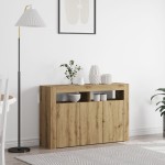 vidaXL bufet Stejar Artisan Lemn Ingineresc 116 x 30 x 75 cm Bufet vidaXL bufet Stejar Artisan Lemn Ingineresc 116 x 30 x 75 cm Bufet