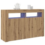 vidaXL bufet Stejar Artisan Lemn Ingineresc 116 x 30 x 75 cm Bufet vidaXL bufet Stejar Artisan Lemn Ingineresc 116 x 30 x 75 cm Bufet