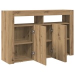 vidaXL bufet Stejar Artisan Lemn Ingineresc 116 x 30 x 75 cm Bufet vidaXL bufet Stejar Artisan Lemn Ingineresc 116 x 30 x 75 cm Bufet