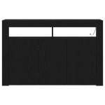 vidaXL Bufet Stejar Negru 116 x 30 x 75 cm Lemn compozit