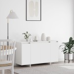 vidaXL Bufet Alb Alb Lemn 135 x 41 x 75 cm Bufet Alb Dreptunghiular vidaXL Bufet Alb Alb Lemn 135 x 41 x 75 cm Bufet Alb Dreptunghiular