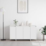 vidaXL Bufet Alb Alb Lemn 135 x 41 x 75 cm Bufet Alb Dreptunghiular vidaXL Bufet Alb Alb Lemn 135 x 41 x 75 cm Bufet Alb Dreptunghiular
