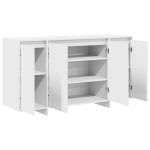 vidaXL Bufet Alb Alb Lemn 135 x 41 x 75 cm Bufet Alb Dreptunghiular vidaXL Bufet Alb Alb Lemn 135 x 41 x 75 cm Bufet Alb Dreptunghiular