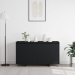 vidaXL Bufet Negru Negru Lemn rezistent 135 x 41 x 75 cm Bufet Negru vidaXL Bufet Negru Negru Lemn rezistent 135 x 41 x 75 cm Bufet Negru