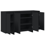 vidaXL Bufet Negru Negru Lemn rezistent 135 x 41 x 75 cm Bufet Negru vidaXL Bufet Negru Negru Lemn rezistent 135 x 41 x 75 cm Bufet Negru