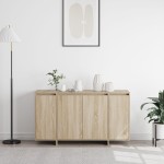 vidaXL Bufet din stejar Stejar Sonoma Lemn prelucrat 135 x 41 x 75 cm vidaXL Bufet din stejar Stejar Sonoma Lemn prelucrat 135 x 41 x 75 cm