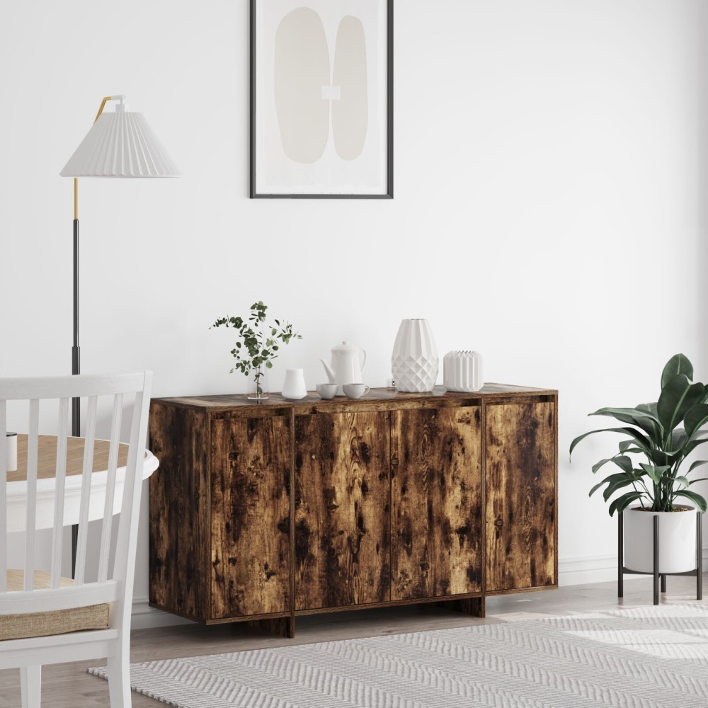 vidaXL Bufet din Stejar Afumat Stejar Afumat Lemn 135 x 41 x 75 cm