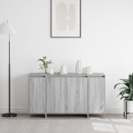 vidaXL Bufet Gri Gri Sonoma Lemn prelucrat 135 x 41 x 75 cm Bufet Gri vidaXL Bufet Gri Gri Sonoma Lemn prelucrat 135 x 41 x 75 cm Bufet Gri