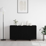 vidaXL Bufet din stejar negru Stejar negru Furnir de lemn 135 x 41 x 75 cm vidaXL Bufet din stejar negru Stejar negru Furnir de lemn 135 x 41 x 75 cm