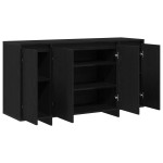 vidaXL Bufet din stejar negru Stejar negru Furnir de lemn 135 x 41 x 75 cm vidaXL Bufet din stejar negru Stejar negru Furnir de lemn 135 x 41 x 75 cm