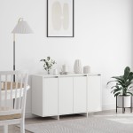 vidaXL Bufet alb Alb Lemn prelucrat 120 x 41 x 75 cm Bufet de stocare vidaXL Bufet alb Alb Lemn prelucrat 120 x 41 x 75 cm Bufet de stocare