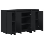 vidaXL Bufet Negru Negru Lemn prelucrat 120 x 41 x 75 cm Bufet Negru vidaXL Bufet Negru Negru Lemn prelucrat 120 x 41 x 75 cm Bufet Negru
