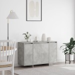 vidaXL Bufet Gri din Beton Gri din Beton Lemn Prelucrat 120 x 41 x 75 cm vidaXL Bufet Gri din Beton Gri din Beton Lemn Prelucrat 120 x 41 x 75 cm