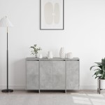vidaXL Bufet Gri din Beton Gri din Beton Lemn Prelucrat 120 x 41 x 75 cm vidaXL Bufet Gri din Beton Gri din Beton Lemn Prelucrat 120 x 41 x 75 cm
