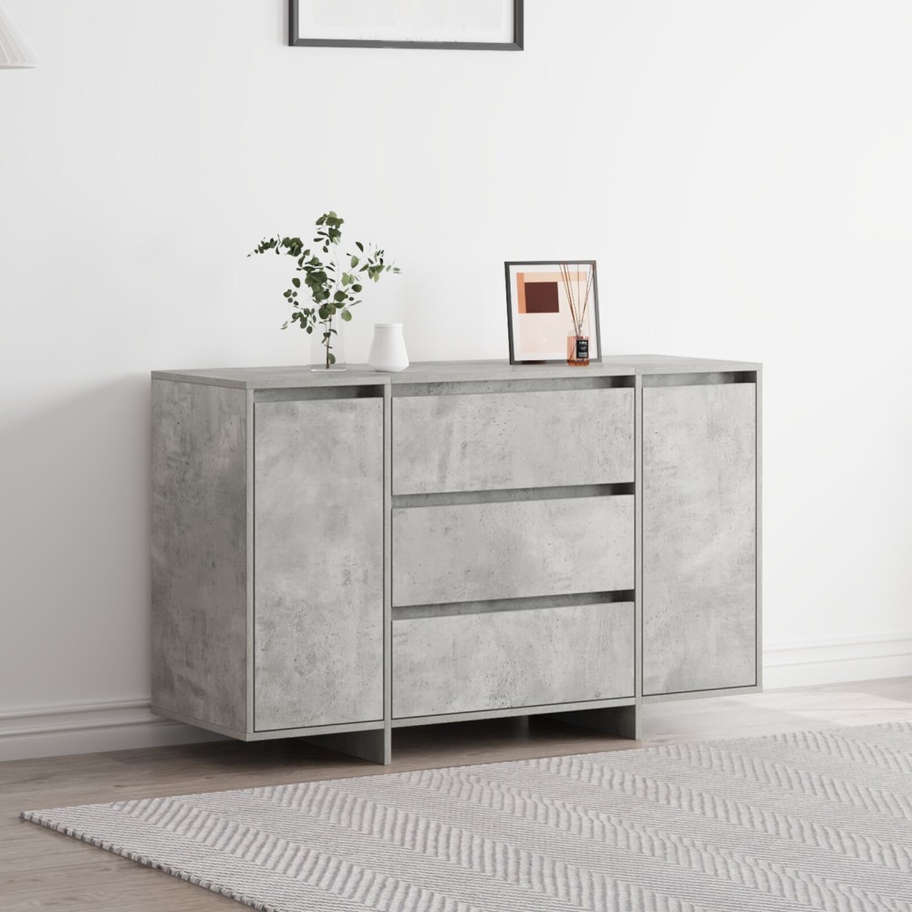 vidaXL Bufet Gri Beton 120x41x75 cm Lemn Ușor