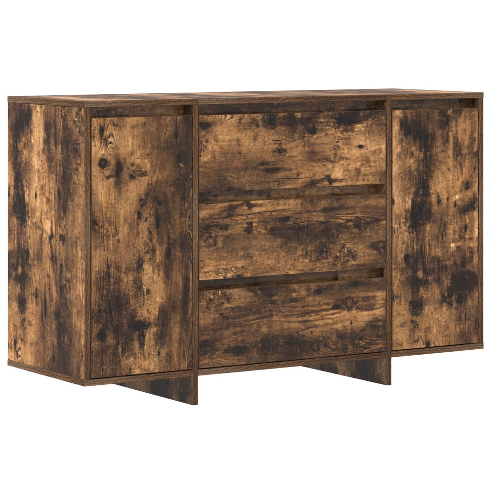 vidaXL Bufet Stejar Afumat 120x41x75 cm Lemn îmbunătățit