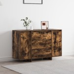 vidaXL Bufet Stejar Afumat 120x41x75 cm Lemn îmbunătățit
