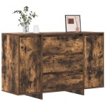 vidaXL Bufet Stejar Afumat 120x41x75 cm Lemn îmbunătățit