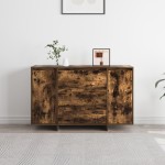 vidaXL Bufet Stejar Afumat 120x41x75 cm Lemn îmbunătățit