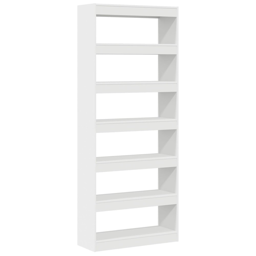 vidaXL Bibliotecă cu raft Alb 80 x 30 x 198 cm Lemn compozit