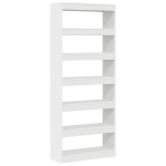 vidaXL Bibliotecă cu raft Alb 80 x 30 x 198 cm Lemn compozit